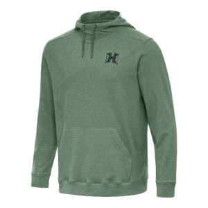 Men's Antigua Green Hawaii Rainbow Warriors Cloud Pullover Hoodie