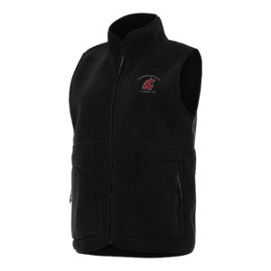 Women's Antigua  Black Washington State Cougars Nostalgic Full-Zip Vest