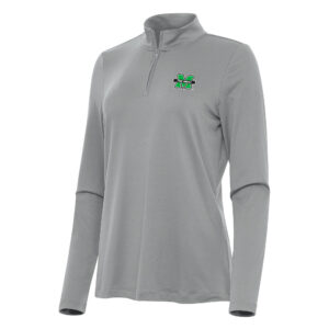 Women's Antigua Gray Marshall Thundering Herd Reprocess Quarter-Zip Top