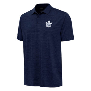 Men's Antigua  Heather Navy Toronto Maple Leafs Layout Polo