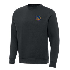 Men's Antigua Charcoal Golden State Warriors Victory Crewneck Pullover Sweatshirt