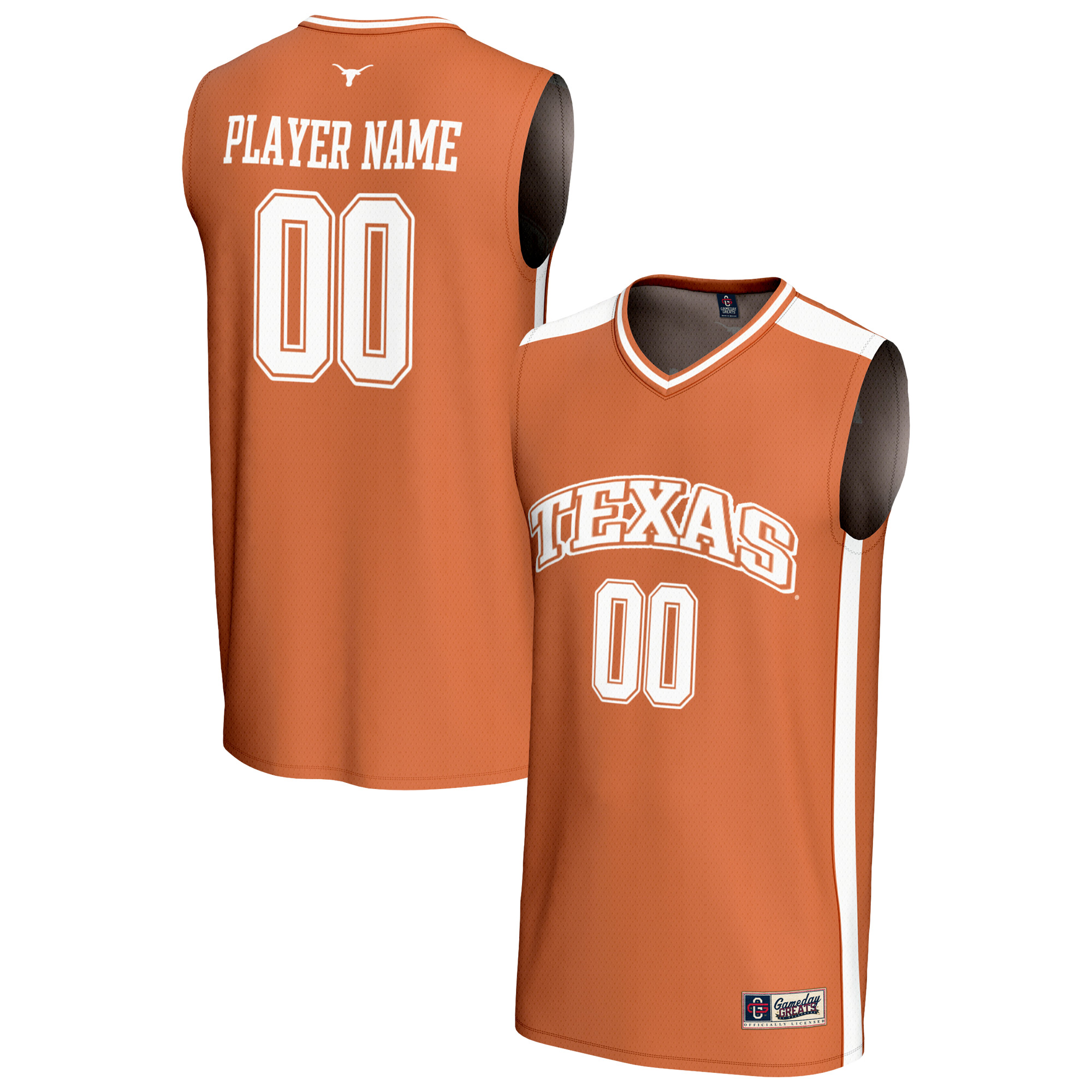 Unisex GameDay Greats Texas Orange Texas Longhorns NIL Pick-A-Player Lightweight Women's Basketball Fashion Jersey