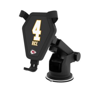 Keyscaper Rashee Rice Black Kansas City Chiefs Wireless Car Charger