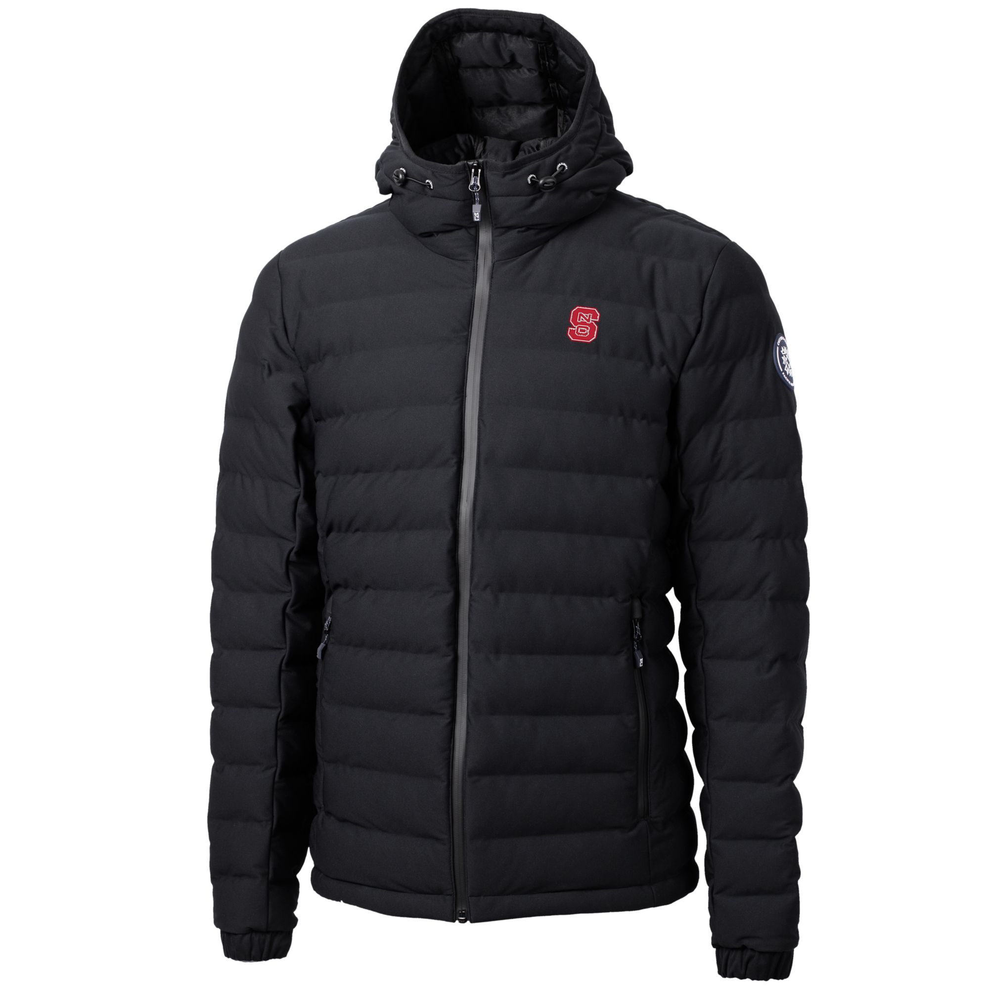 Men's Cutter & Buck Black NC State Wolfpack Mission Ridge Repreve Eco Insulated Puffer Full-Zip Jacket - Image 3