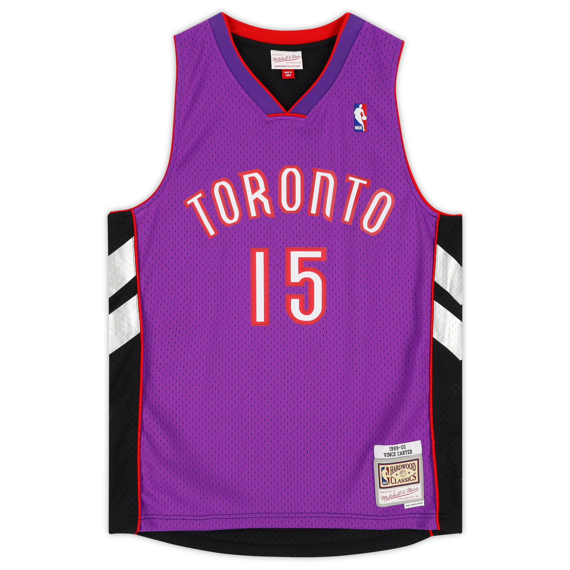 Vince Carter Toronto Raptors Autographed Purple 1999-00 Mitchell & Ness Swingman Jersey - Image 8