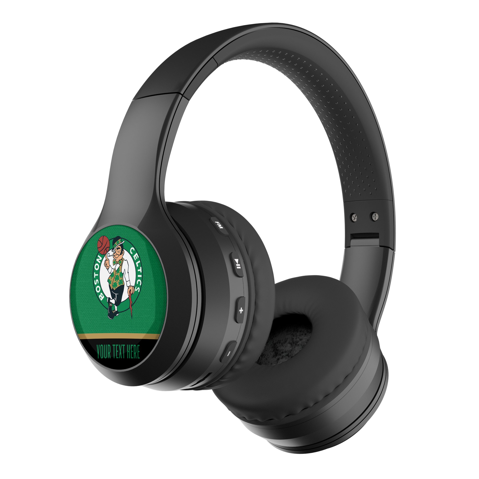 Boston Celtics Personalized Wireless Bluetooth Headphones & Case