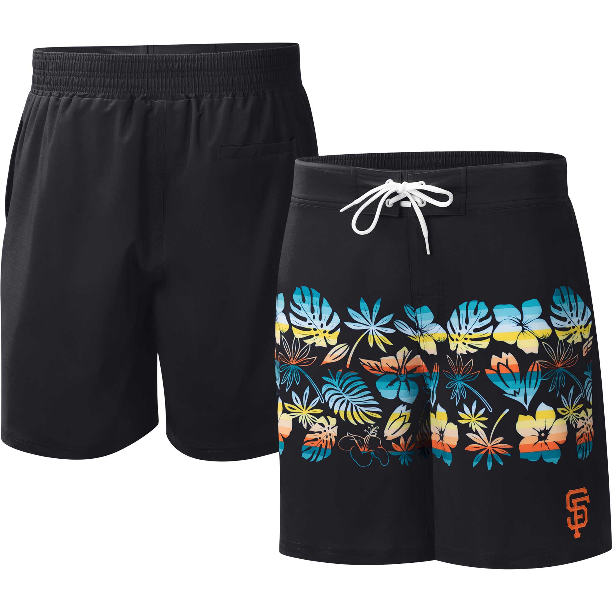 Men's G-III Sports by Carl Banks Black San Francisco Giants Breeze Volley Swim Shorts - Image 5
