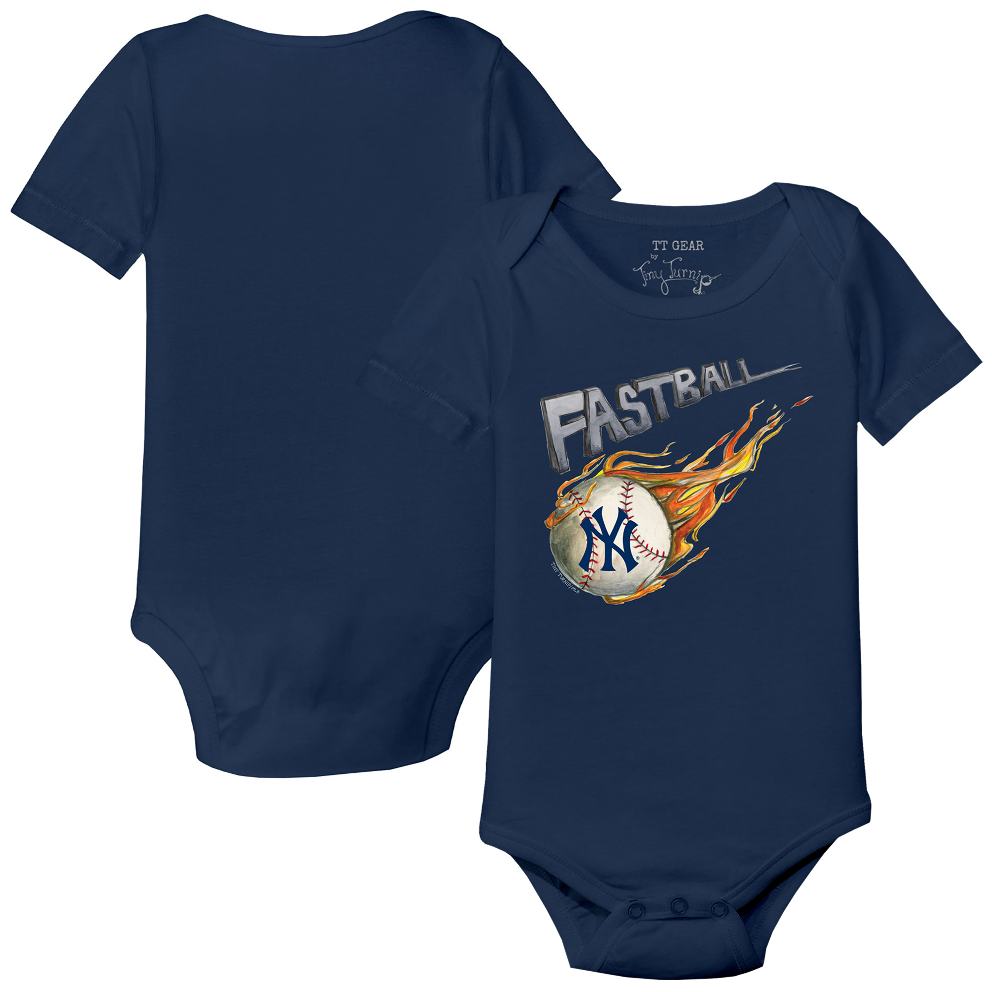 Infant Tiny Turnip Navy New York Yankees Fastball Bodysuit