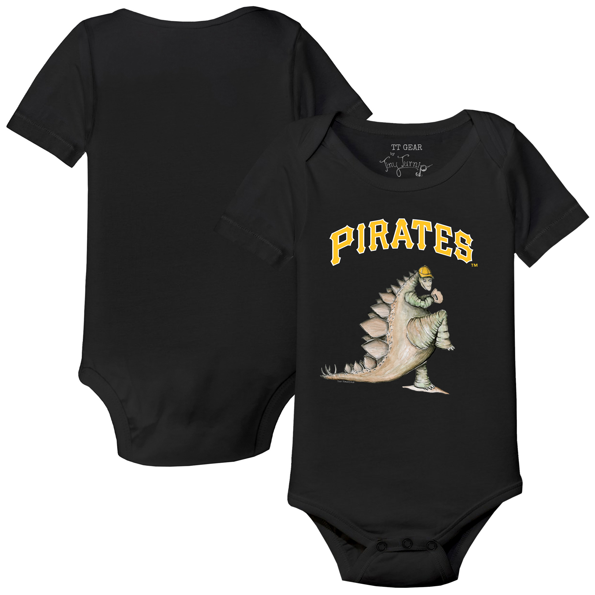 Infant Tiny Turnip Black Pittsburgh Pirates Stega Bodysuit - Image 2