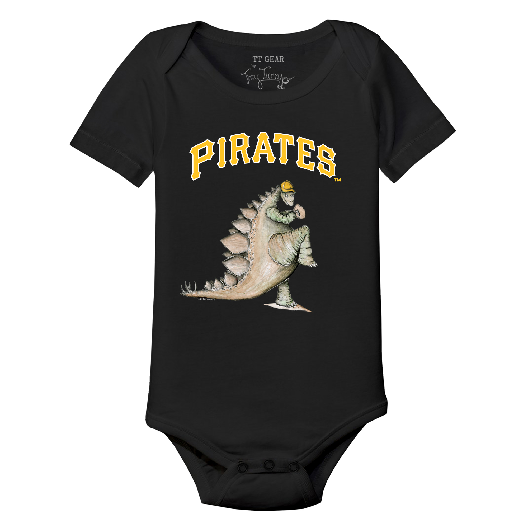 Infant Tiny Turnip Black Pittsburgh Pirates Stega Bodysuit - Image 6
