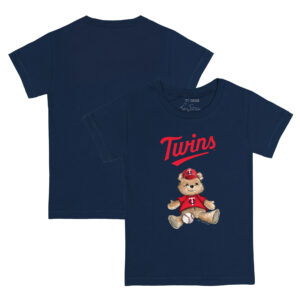Toddler Tiny Turnip Navy Minnesota Twins Teddy Boy T-Shirt