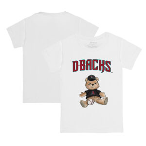 Toddler Tiny Turnip White Arizona Diamondbacks Teddy Boy T-Shirt