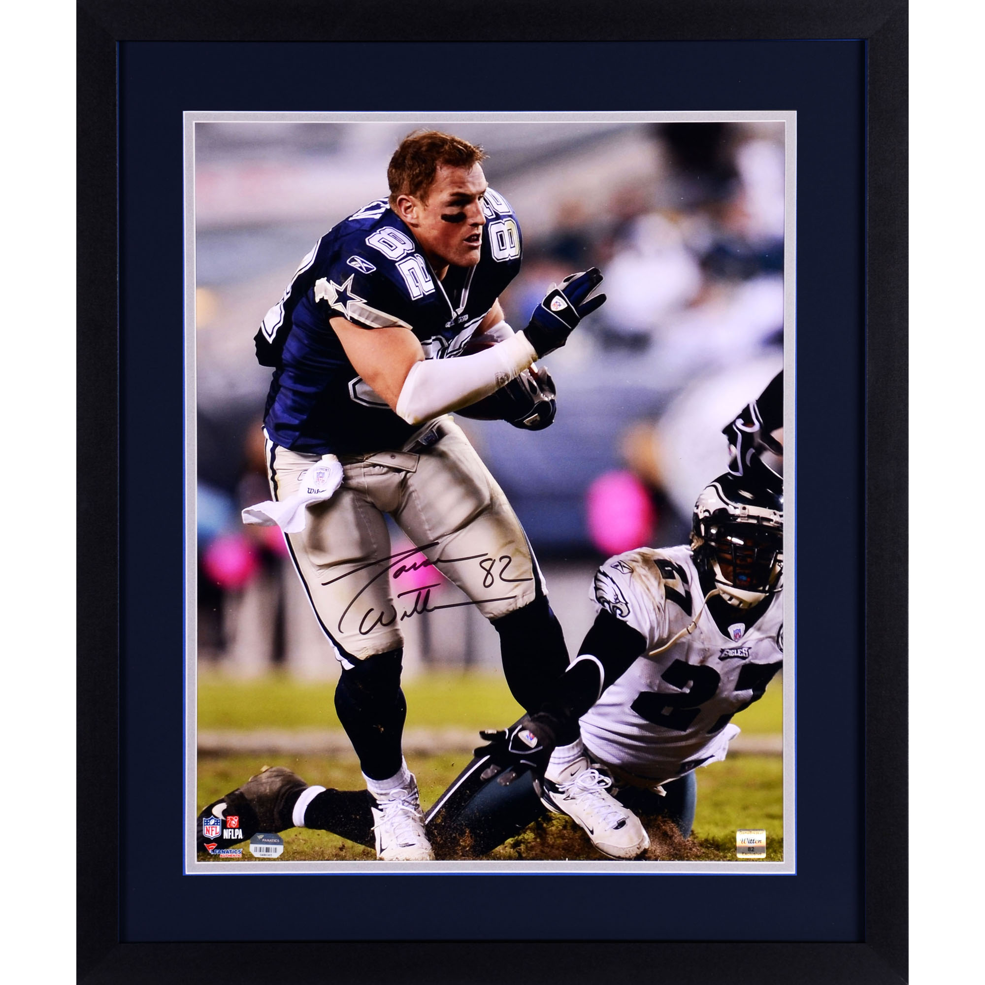 Jason Witten Dallas Cowboys Framed Autographed 16'' x 20'' No Helmet Photograph