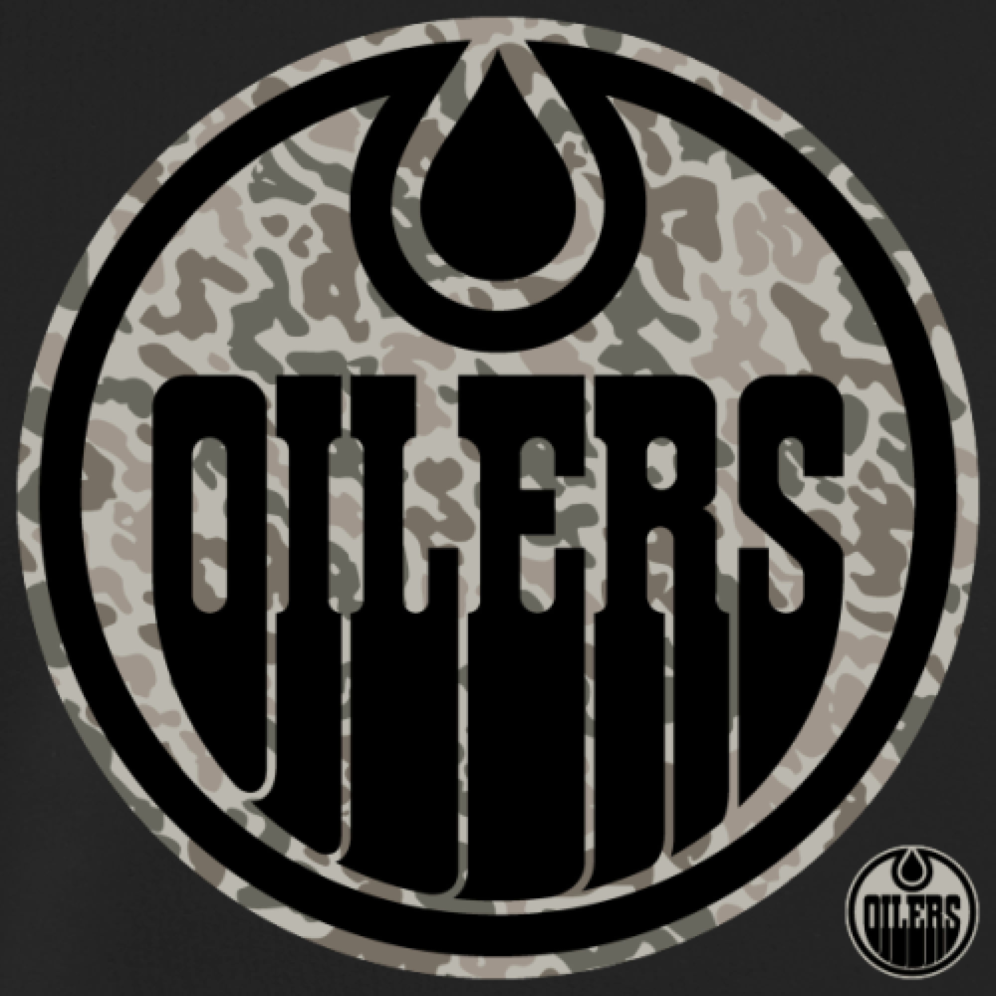 Men's Edmonton Oilers Black Rink Warrior Pullover Hoodie - Image 5