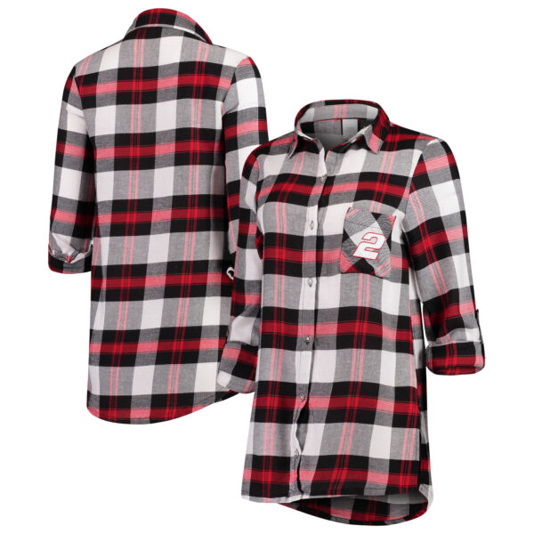 Women's Concepts Sport Black/Red Brad Keselowski Headway Tunic Flannel Shirt - Image 7