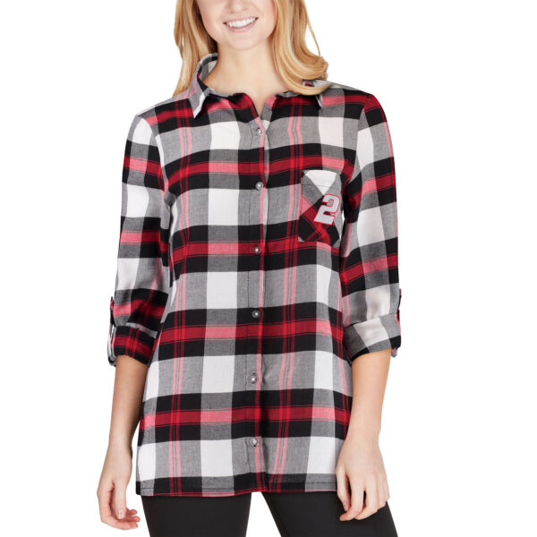 Women's Concepts Sport Black/Red Brad Keselowski Headway Tunic Flannel Shirt - Image 10