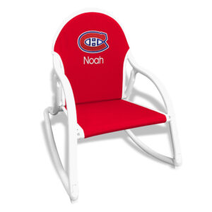 Red Montreal Canadiens Children's Personalized Rocking Chair