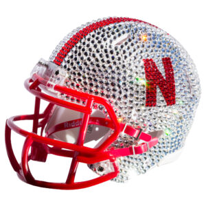 Nebraska Huskers Swarovski Crystal Mini Football Helmet