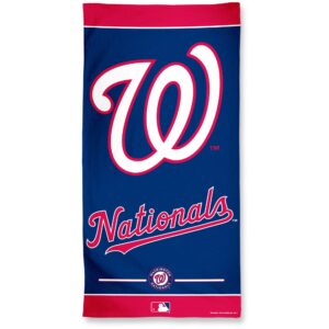 WinCraft Washington Nationals 30" x 60" Striped Logo Beach Towel