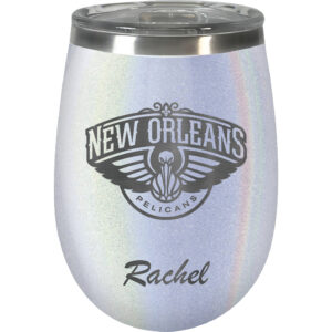 New Orleans Pelicans 12oz. Personalized Opal Wine Tumbler