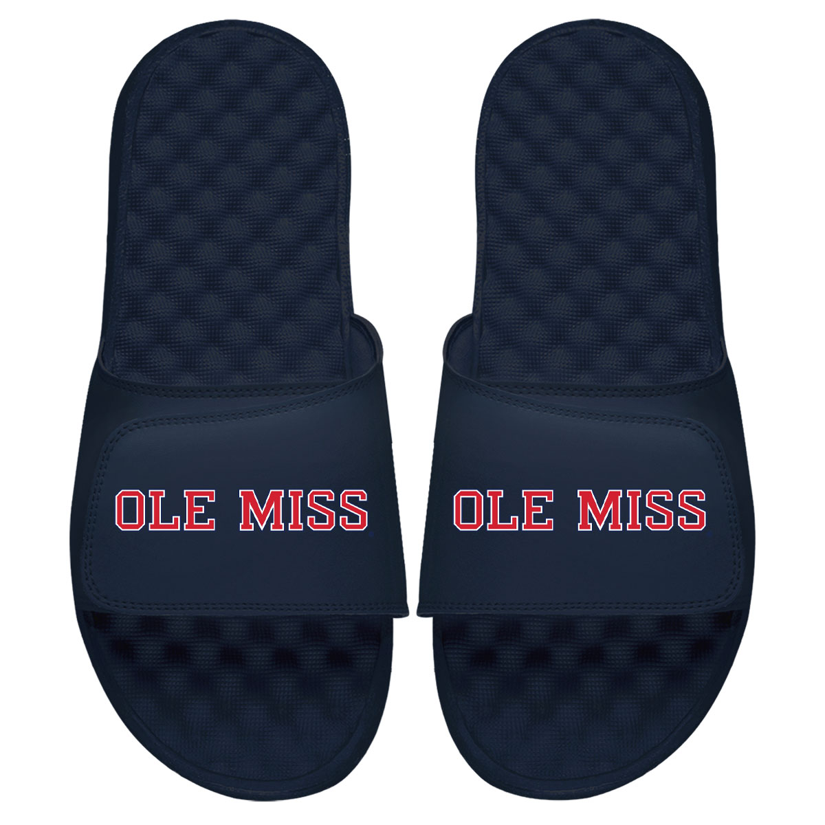 Men's ISlide Navy Ole Miss Rebels Wordmark Slide Sandals