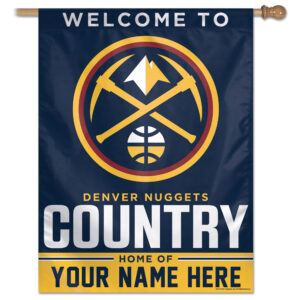 WinCraft Denver Nuggets Personalized 27'' x 37'' Single-Sided Vertical Banner