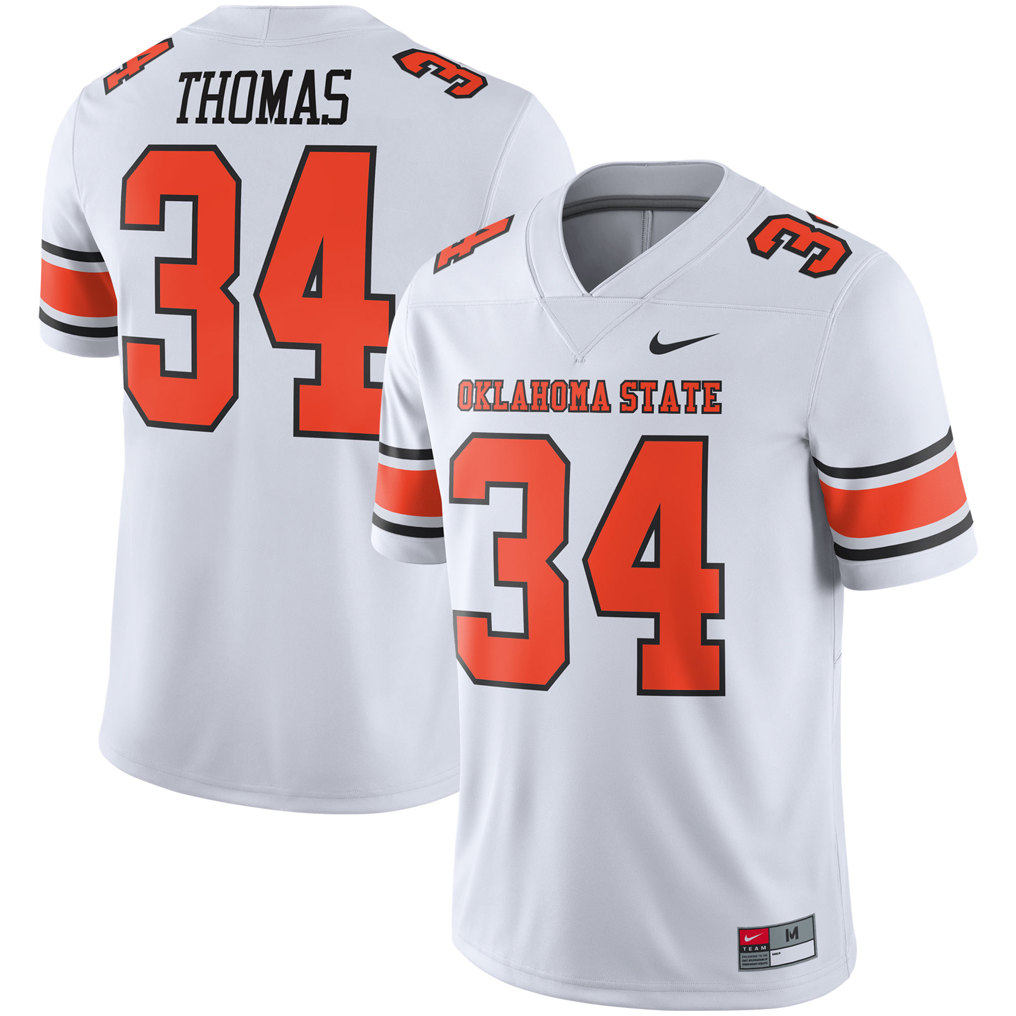 Men's Nike Thurman Thomas White Oklahoma State Cowboys Alumni Player Jersey - Image 2