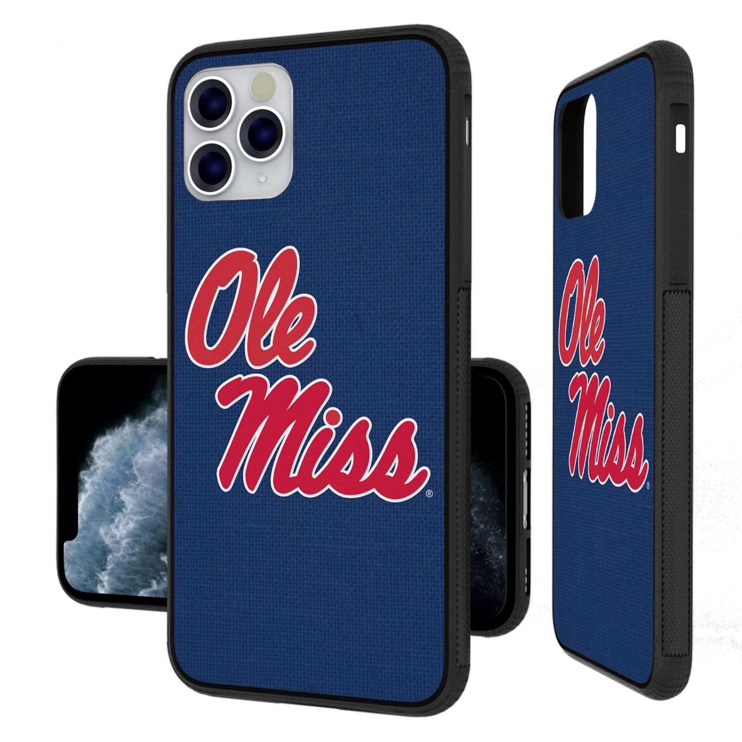 Ole Miss Rebels iPhone Solid Design Bump Case - Image 11