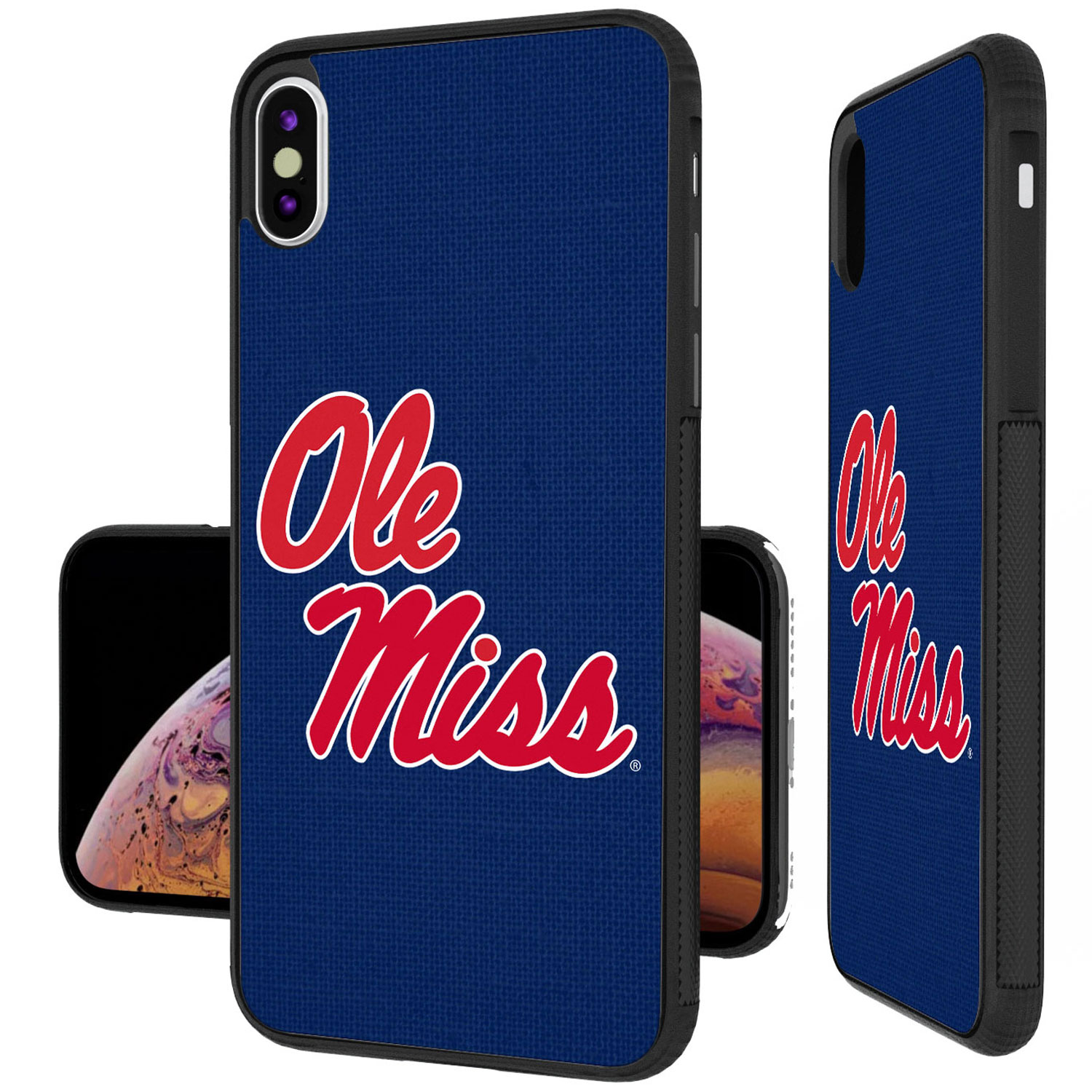 Ole Miss Rebels iPhone Solid Design Bump Case - Image 12