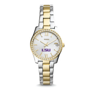 Women's Fossil LSU Tigers Scarlette Mini Two Tone Stainless Steel Watch