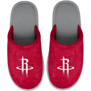 Youth FOCO Red Houston Rockets Big Logo Scuff Slippers