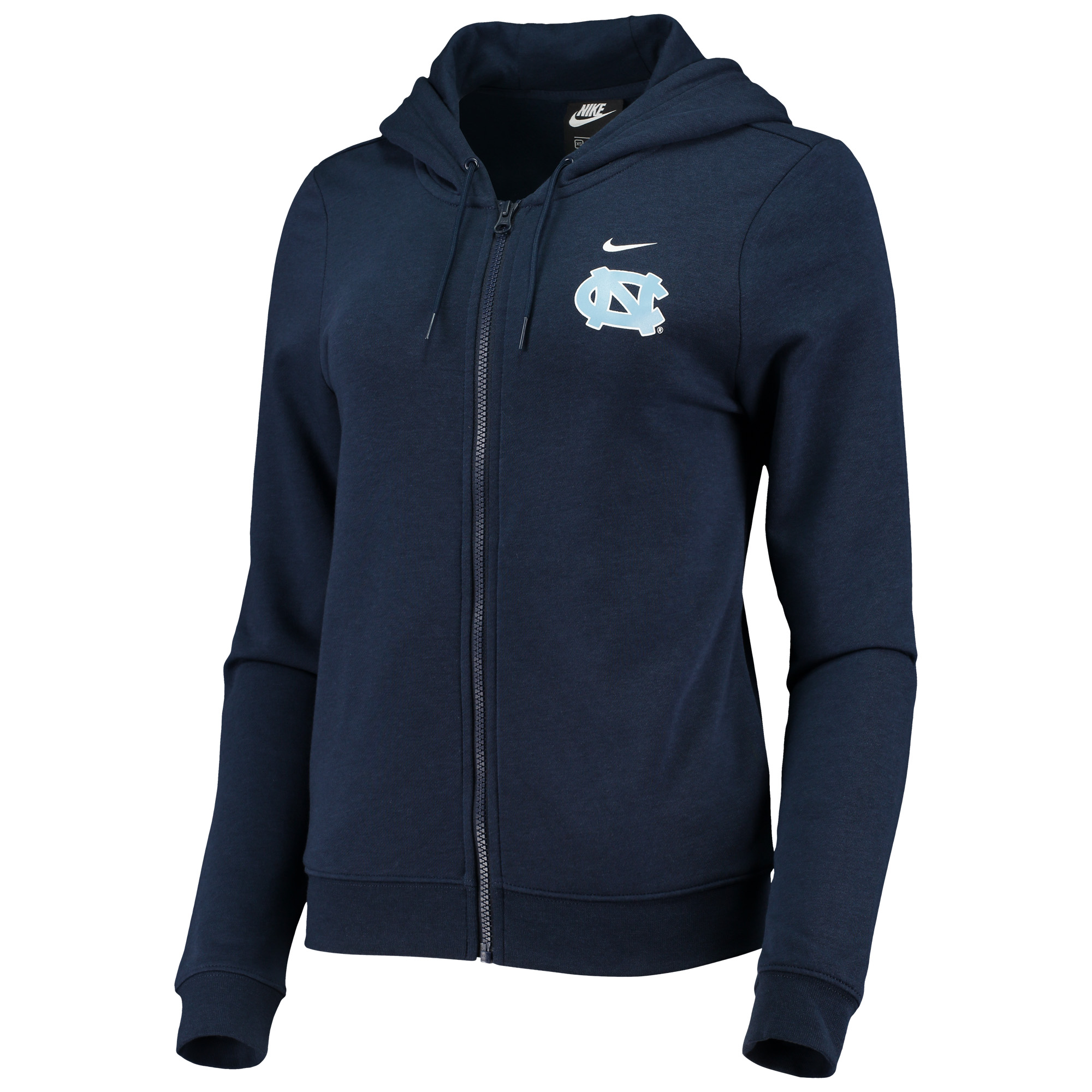 Women's Nike Navy North Carolina Tar Heels Varsity Fleece Full-Zip Hoodie - Image 3