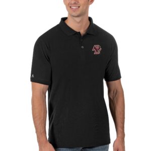 Men's Antigua Black Boston College Eagles Legacy Pique Polo
