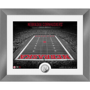 Highland Mint Nebraska Huskers 13'' x 16'' Art Deco Stadium Silver Coin Photo Mint