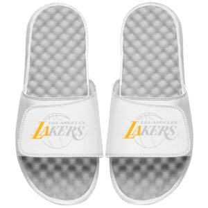 Youth ISlide White Los Angeles Lakers Tonal Pop Slide Sandals