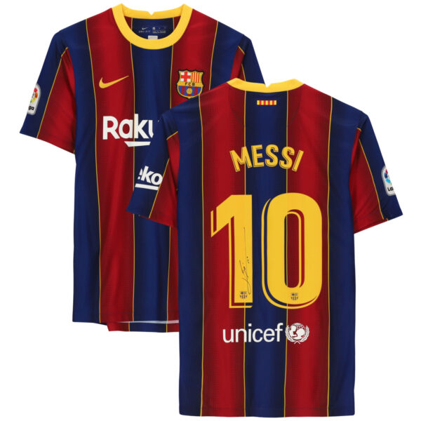 Lionel Messi Barcelona Autographed 2020-2021 Home Jersey