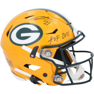 Charles Woodson Green Bay Packers Autographed Riddell Speed Flex Authentic Helmet with "HOF 2021" Inscription