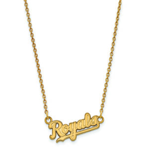 Women's Kansas City Royals 18'' 14k Yellow Gold Small Team Pendant Necklace