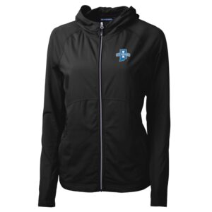Women's Cutter & Buck Black Indiana State Sycamores Adapt Eco Knit Full-Zip Jacket