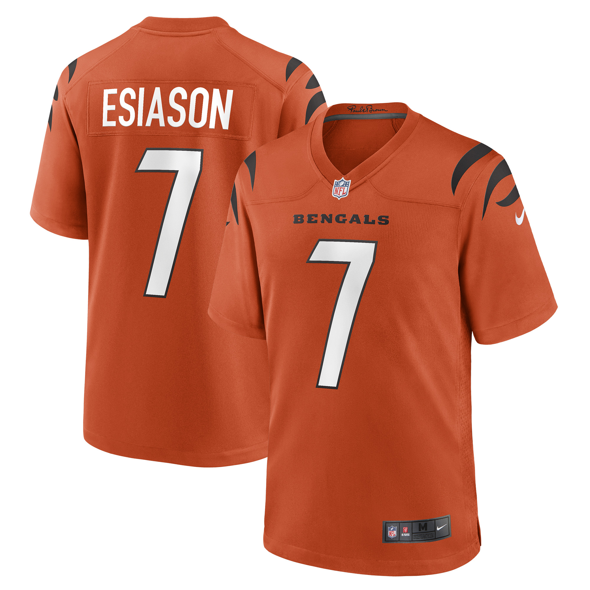 Men's Nike Boomer Esiason Orange Cincinnati Bengals Retired Player Alternate Game Jersey - Image 2