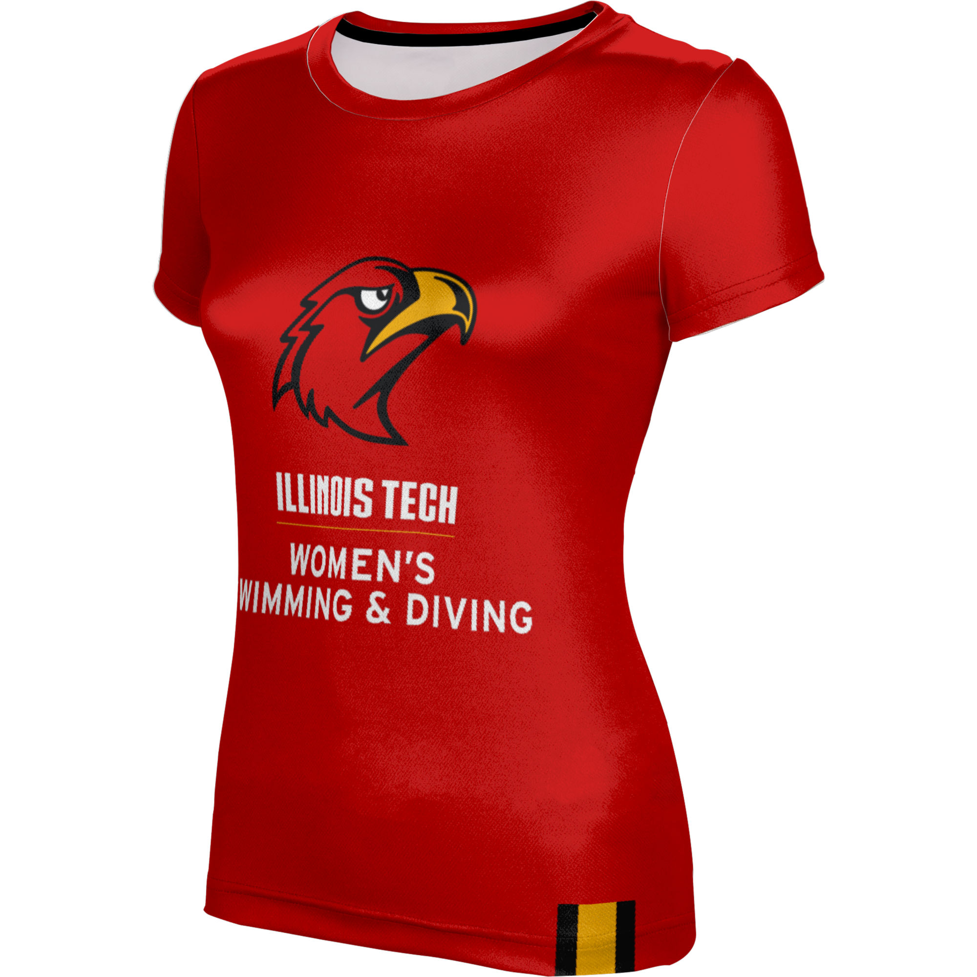 Women's Scarlet Illinois Tech Scarlet Hawks Women's Swimming & Diving T-Shirt - Image 8