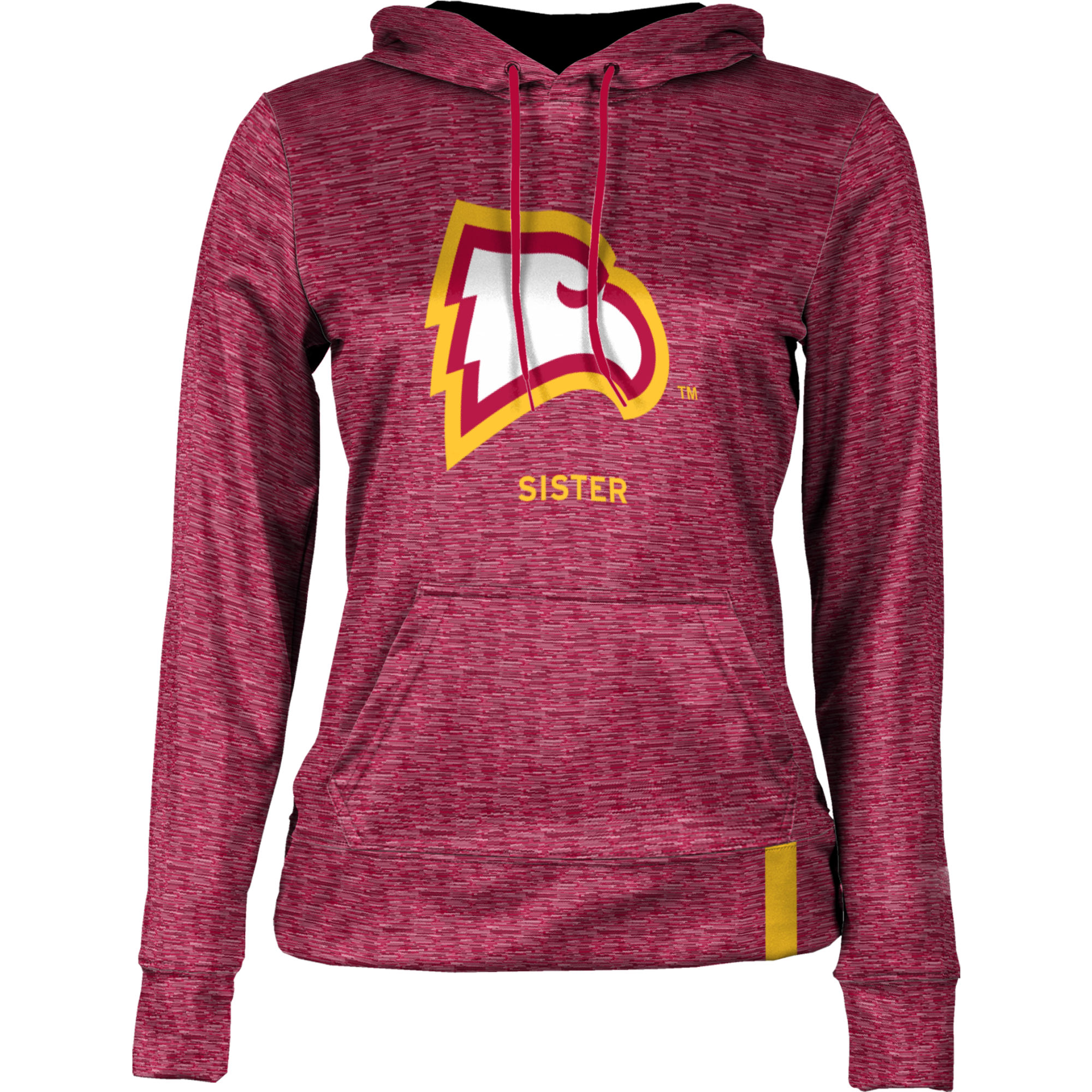 Women's Red Winthrop Eagles Sister Pullover Hoodie - Image 3