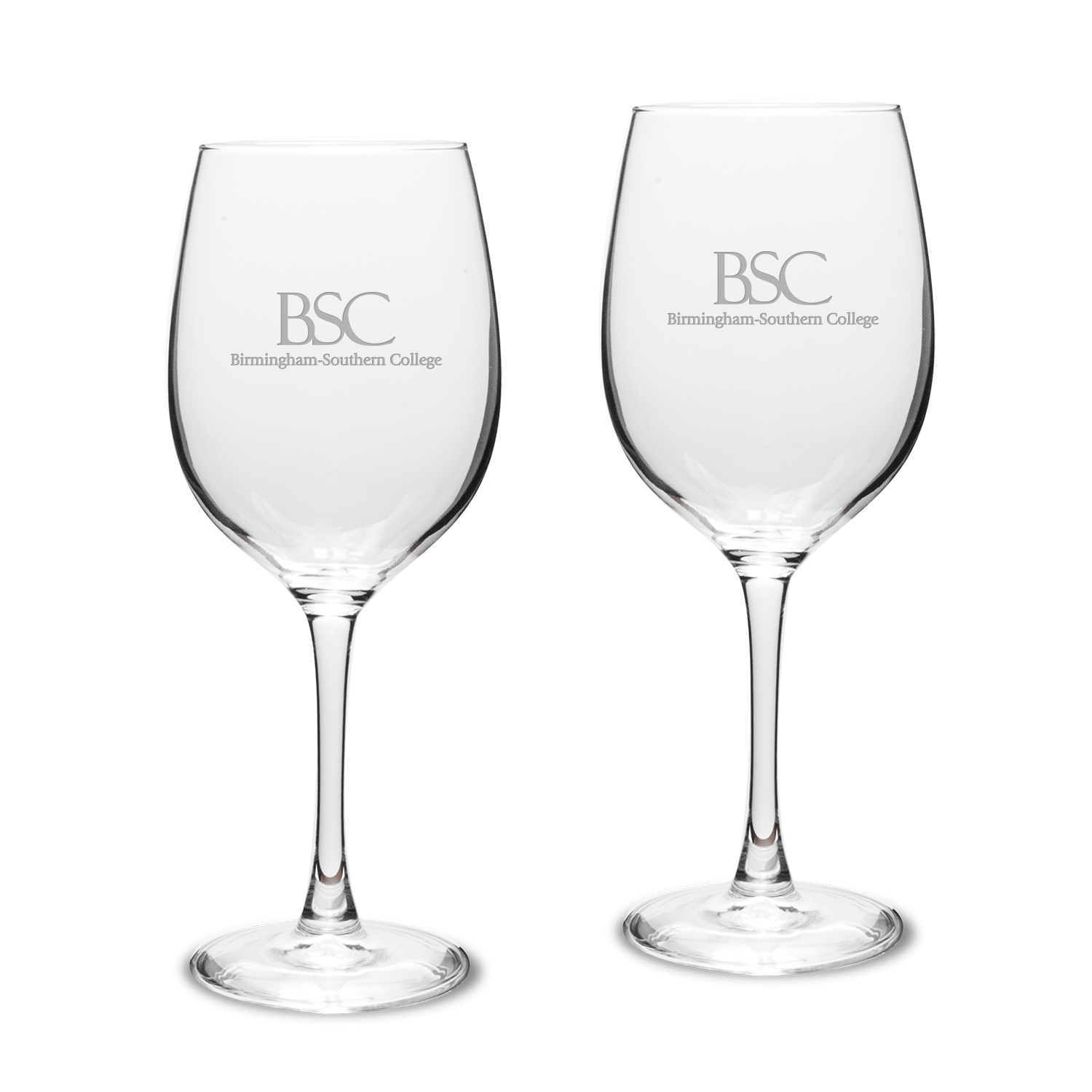 Birmingham-Southern Panthers 16oz. 2-Piece Traditional White Wine Glass Set