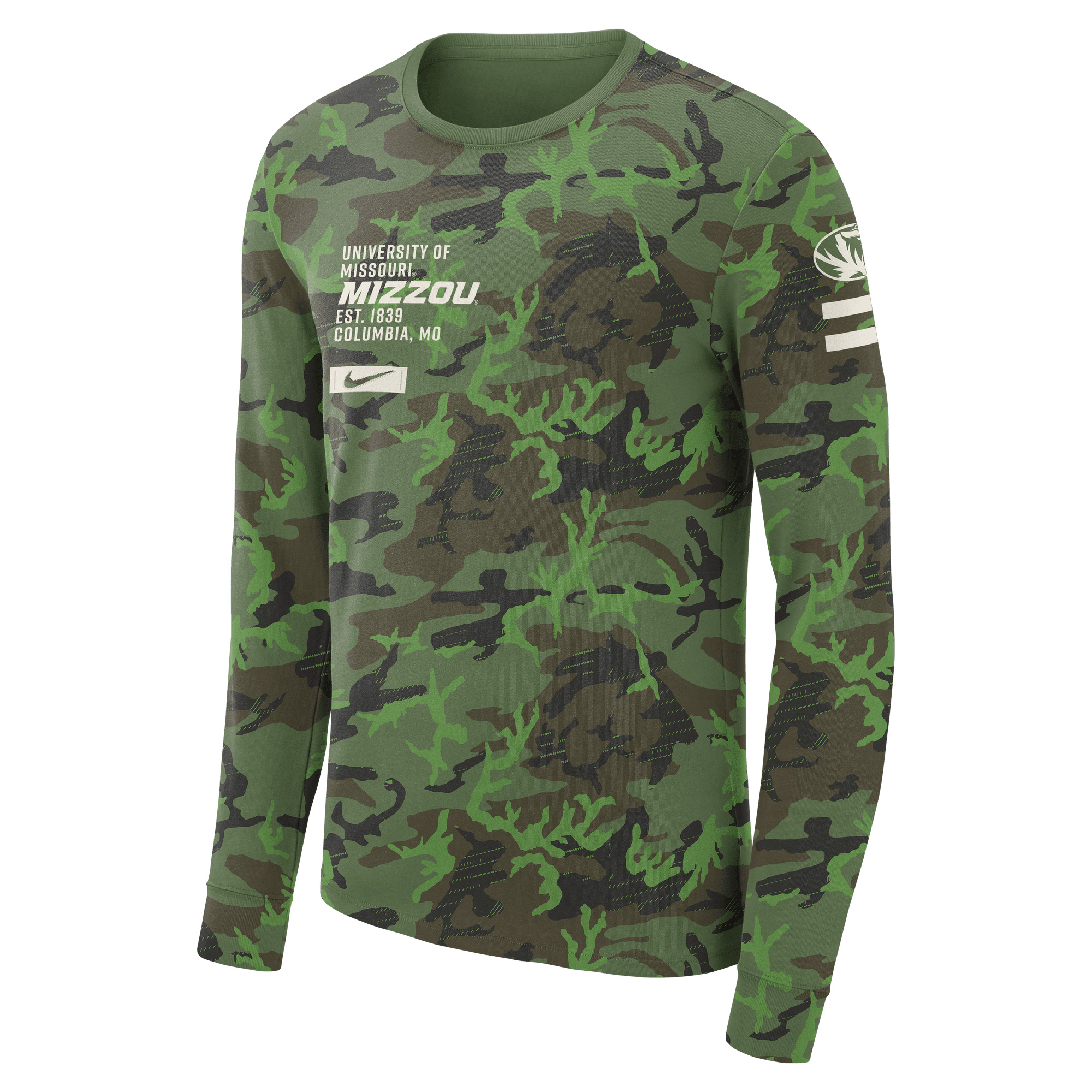 Men's Nike Camo Missouri Tigers Military Long Sleeve T-Shirt - Image 6