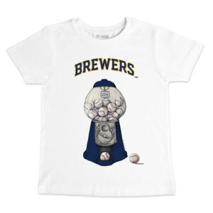 Toddler Tiny Turnip White Milwaukee Brewers Gumball Machine T-Shirt