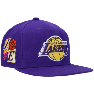 Men's Mitchell & Ness Purple Los Angeles Lakers All Love Snapback Hat
