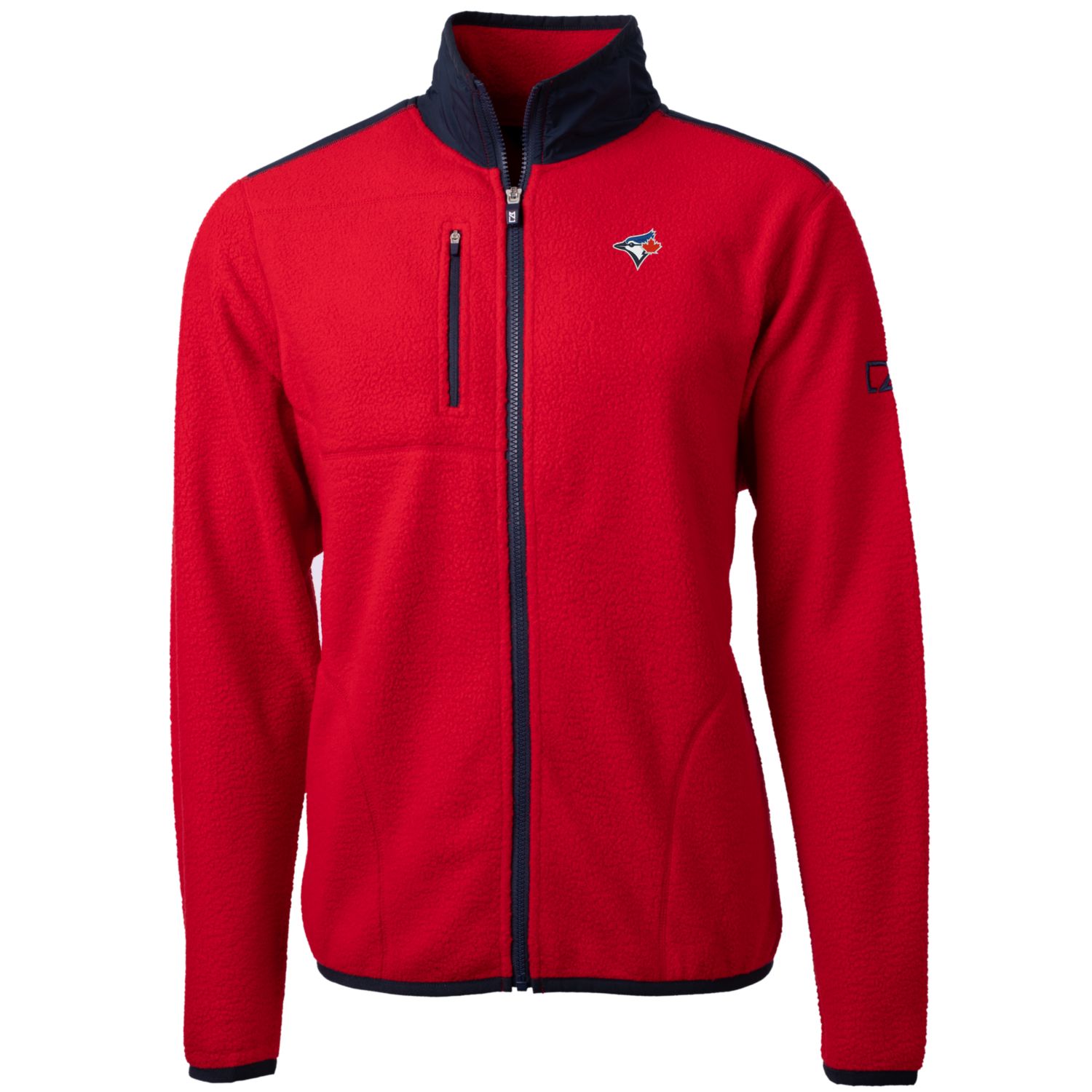 Men's Cutter & Buck Red Toronto Blue Jays Big & Tall Cascade Eco Sherpa Fleece Full-Zip Jacket
