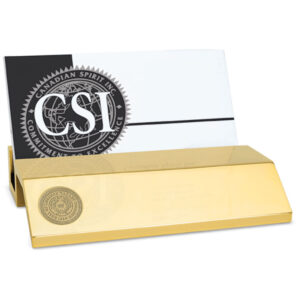 Lebanon Valley College Gold Business Card Holder