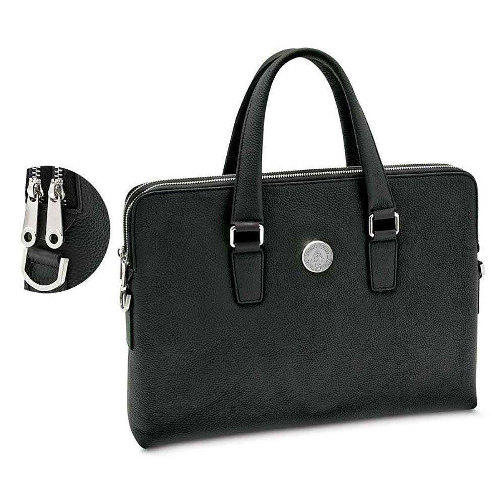 Women's Black Saginaw Valley State Cardinals Leather Briefcase