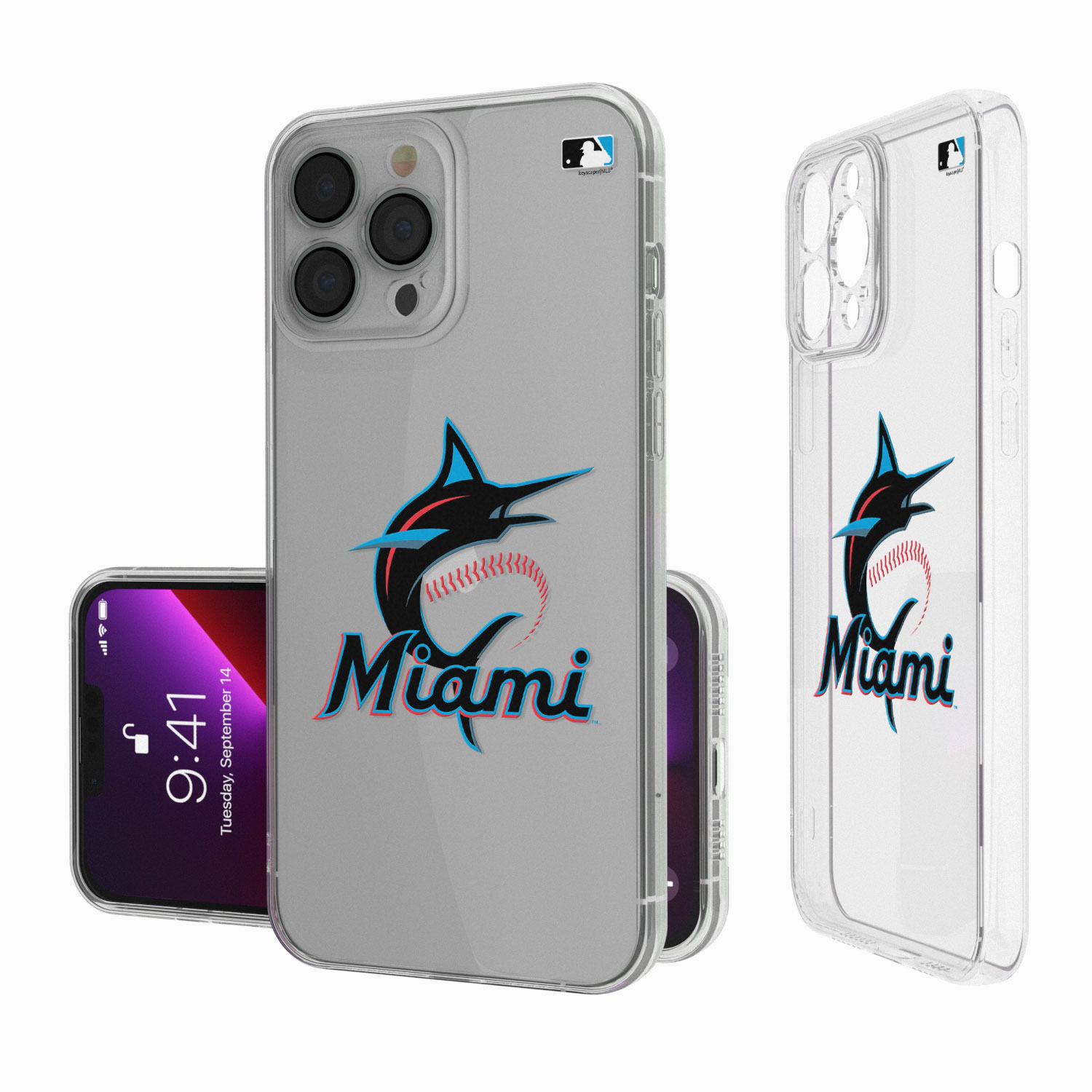 Miami Marlins iPhone Insignia Clear Case